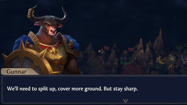 Gunnar campaign dialogue in HoMM: Olden Era.