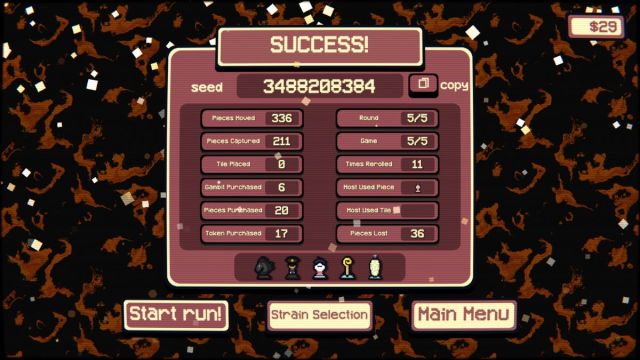 The win screen in Gambonanza.