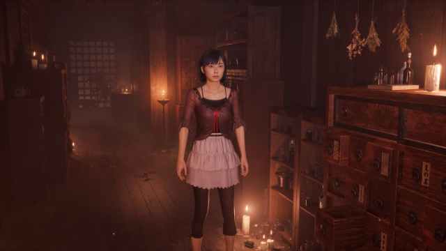 Hinako wearing Mio's Outfit in Silent Hill f