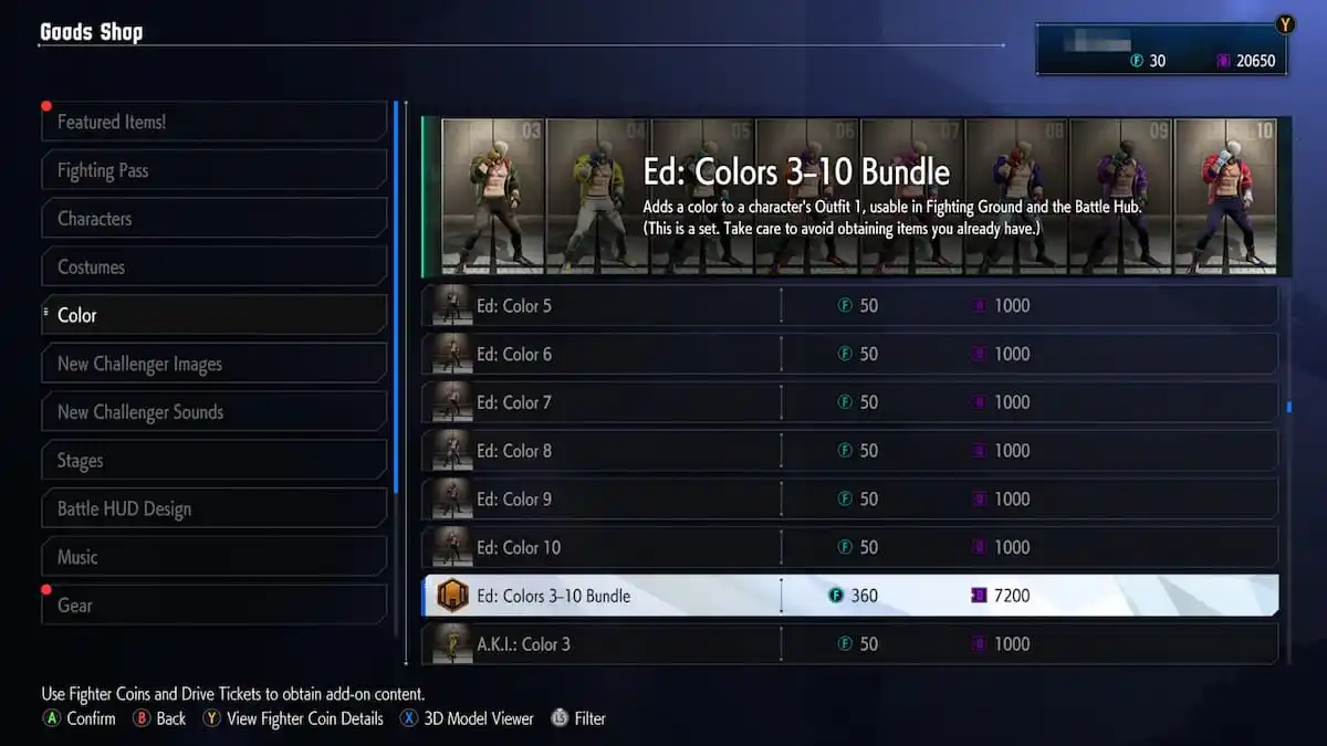 Color Bundle SF6