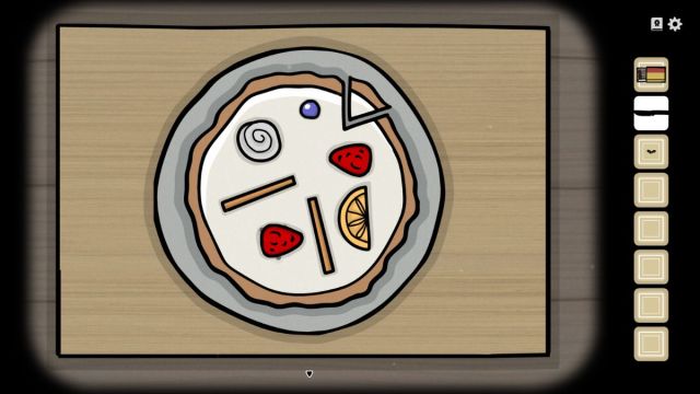 The cake puzzle solution in Servant of the Lake.