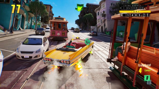 Racing in Crazy Taxi