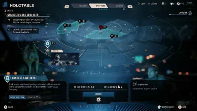 Operations at the Holotable in Zero Company