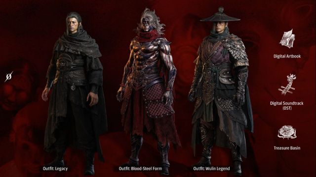 Phantom Blade Zero Deluxe Edition Outfits - Legacy, Blood-Steel Form, Wulin Legend