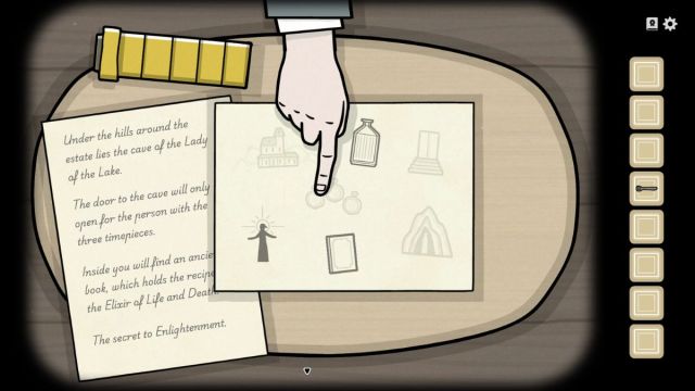 The scroll puzzle in William's room.