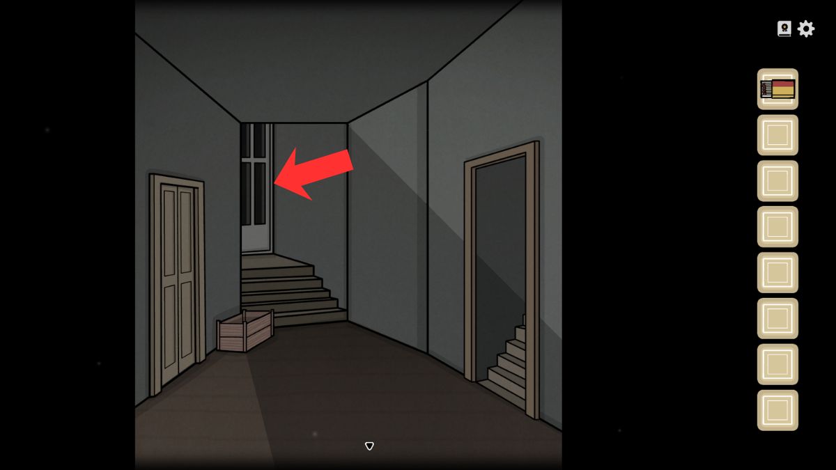 The window at the end of the hallway in Servant of the Lake.