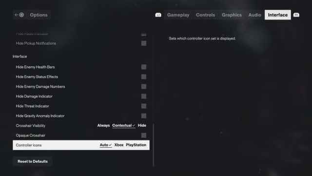 Control Resonant Controller Icons Option on PC