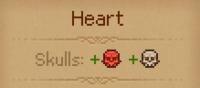 Plus Red and plus White Skull on Heart