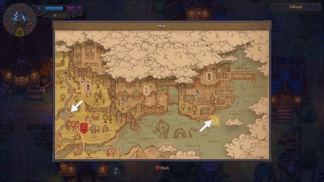 Fishing spots on the map