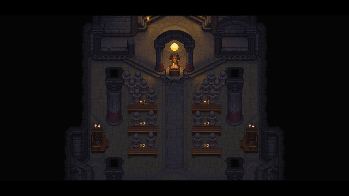 Keeper holding Basic Prayer up during a Sermon