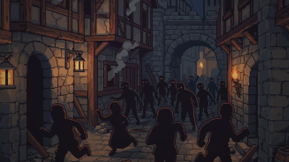 People fleeing from the undead