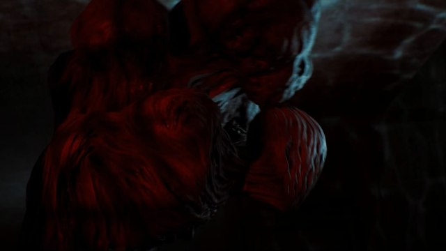 close up of the weight's face