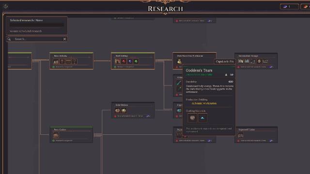 Dungeon Settlers Goddess's Tear research