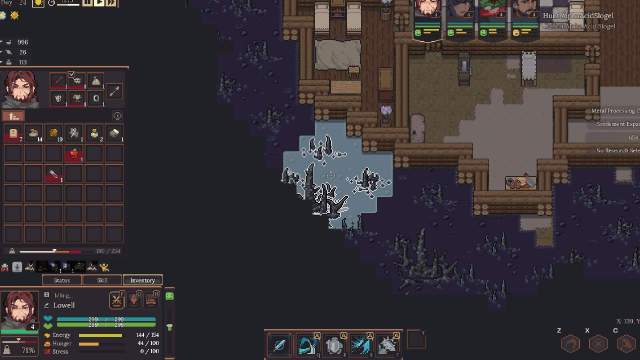 Dungeon Settlers using Goddess's Tears to expand base and get more space