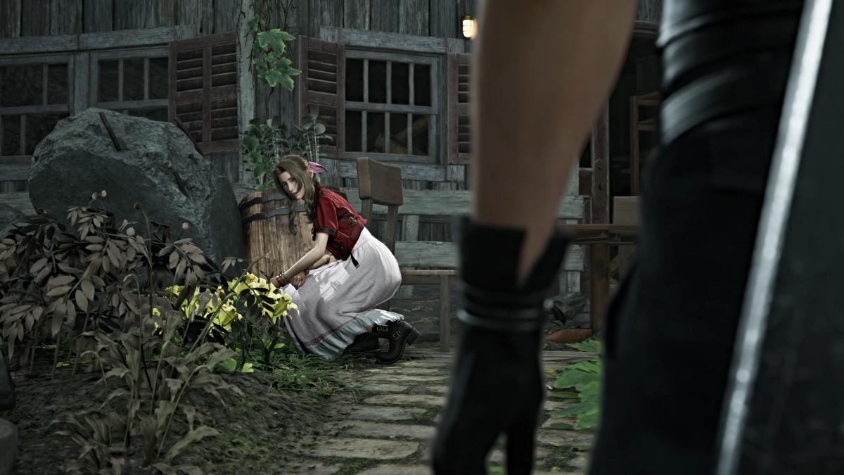 Aerith and Zack in Final Fantasy 7 Revelation