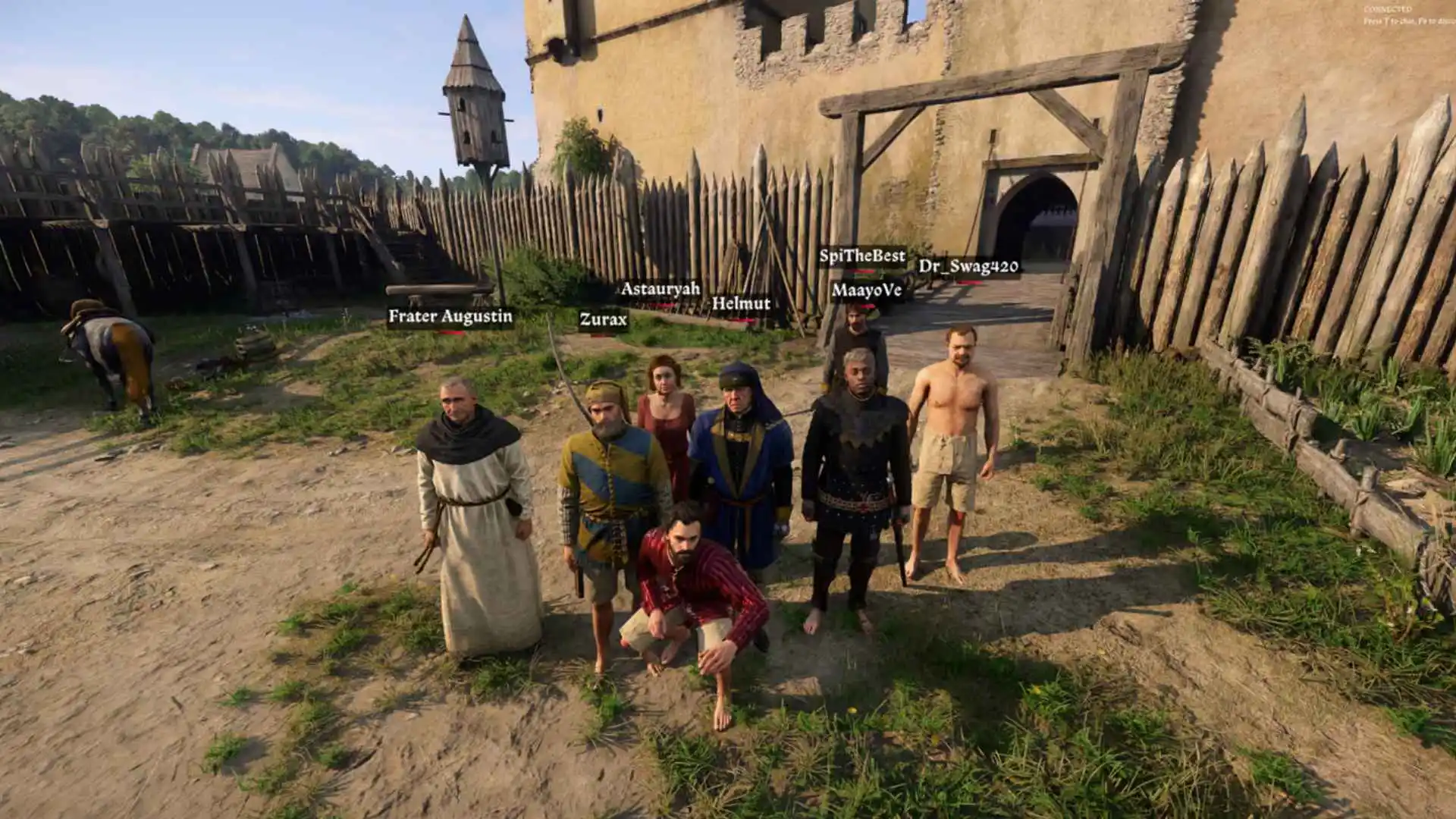 Kingdom Come Deliverance 2 Co-op mod players gathered in middle