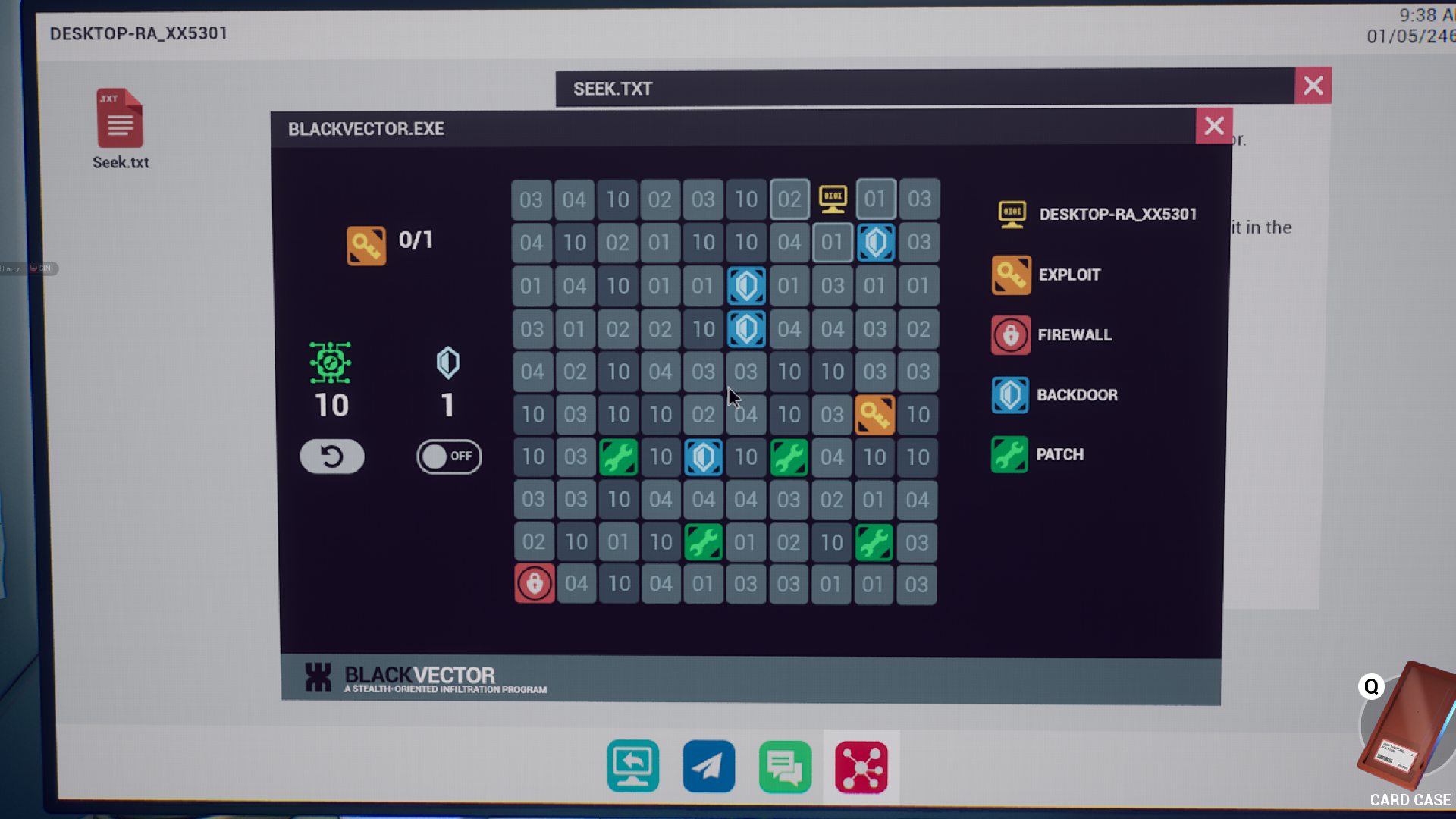 Rivage hacking minigame