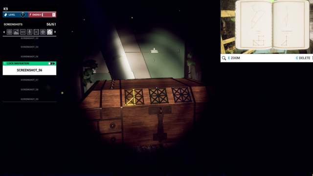 Rivage chest at night under torch with constellation sign