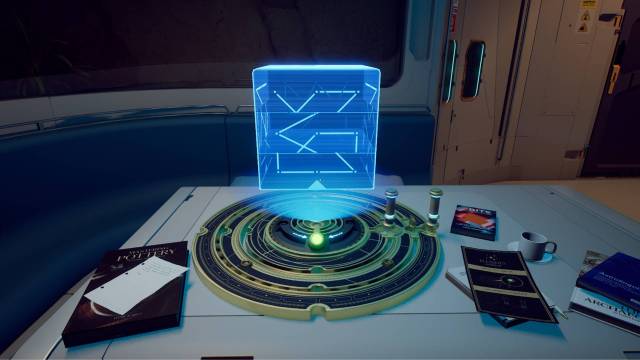 Rivage Hologram cube puzzle in kitchen