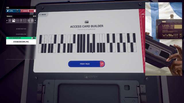 Rivage walkthrough access card builder barcodes