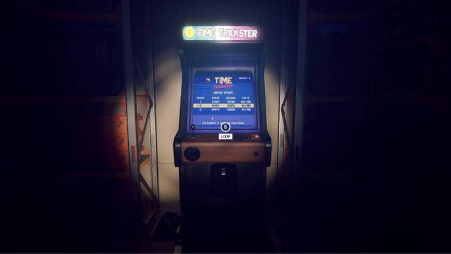Rivage arcade machine in kitchen for loops