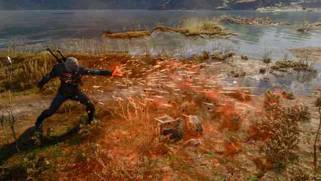 The Witcher 3 Remastered updated visuals for Igni sign
