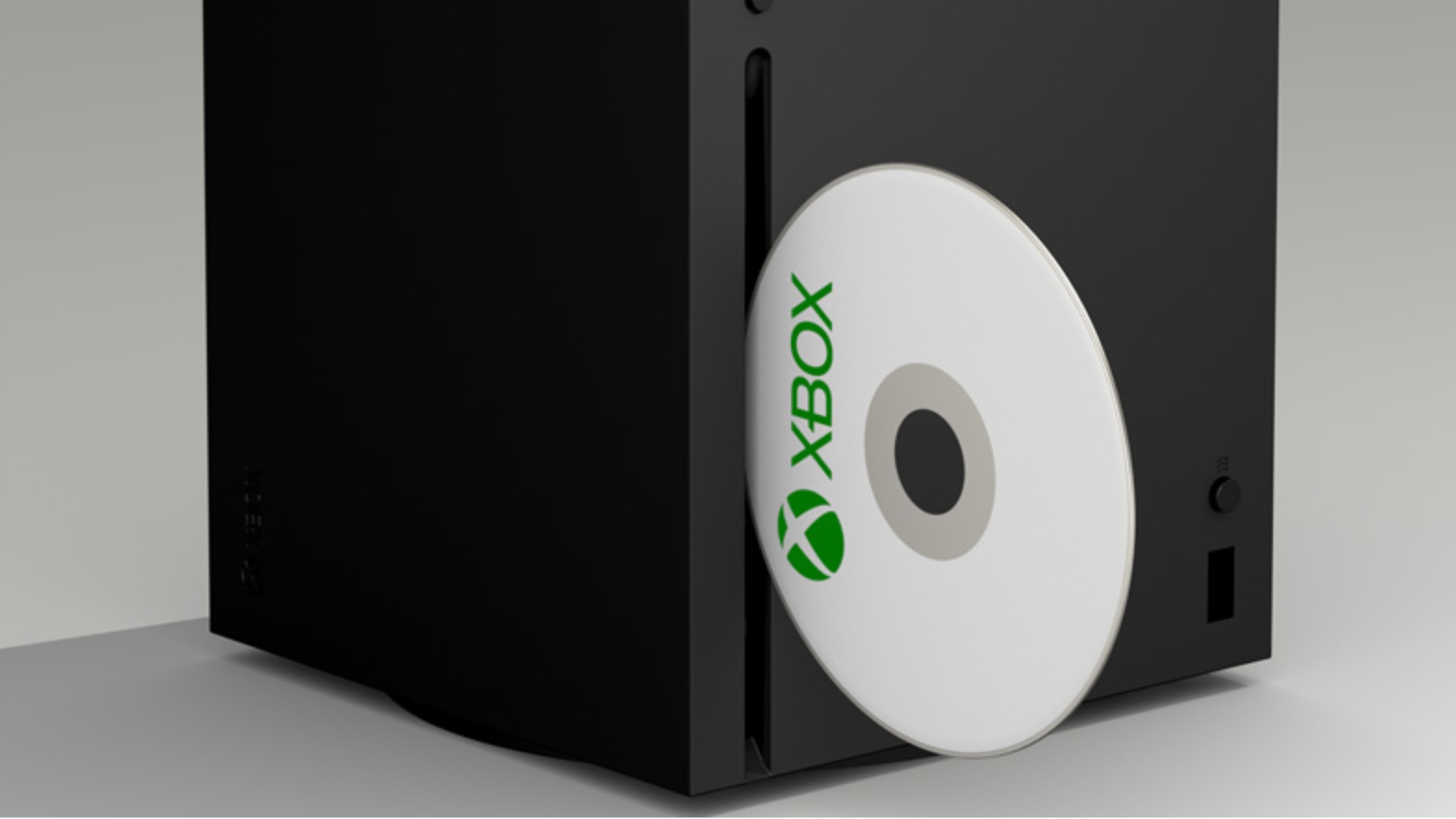 Xbox One Black with white disc being inserted