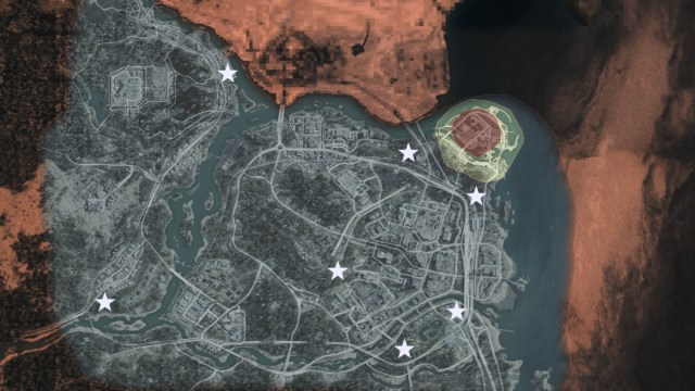 A DMZ map with locations marked