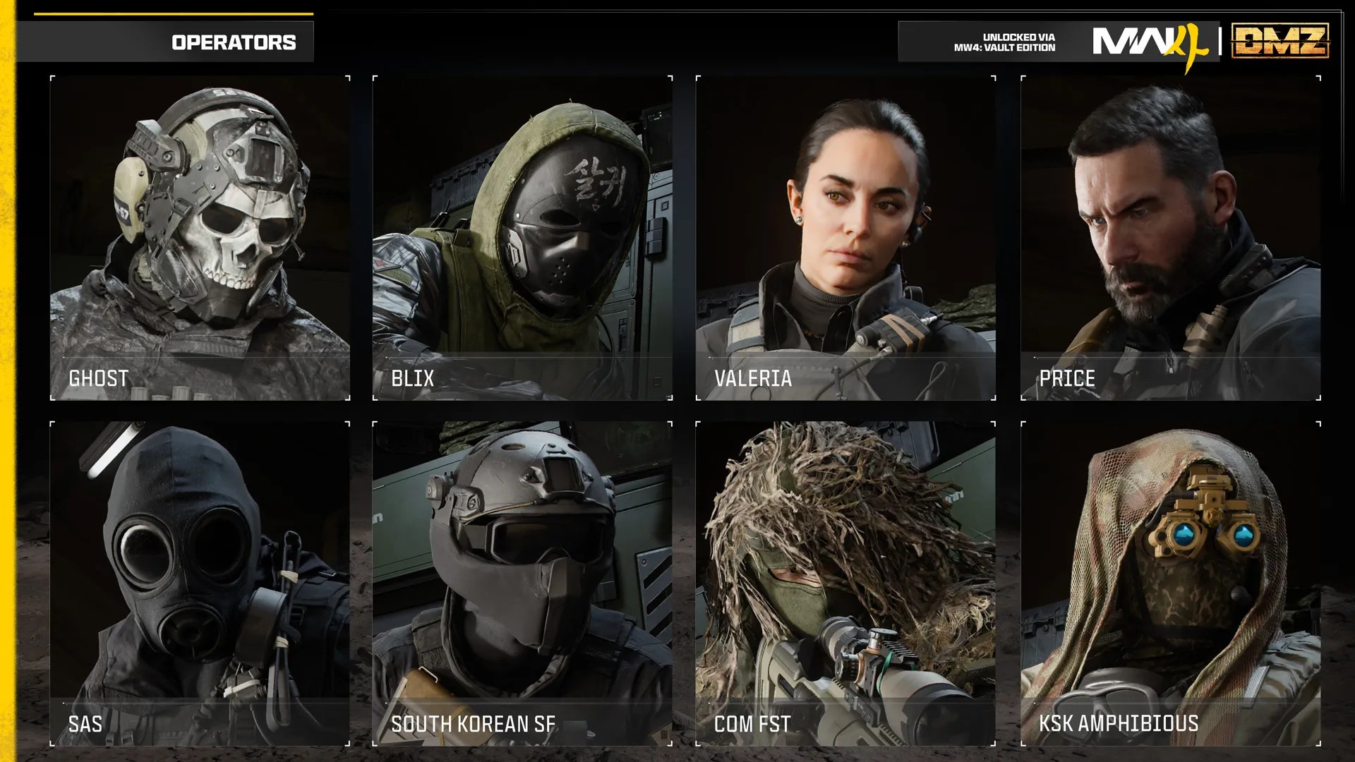 Operators in MW4