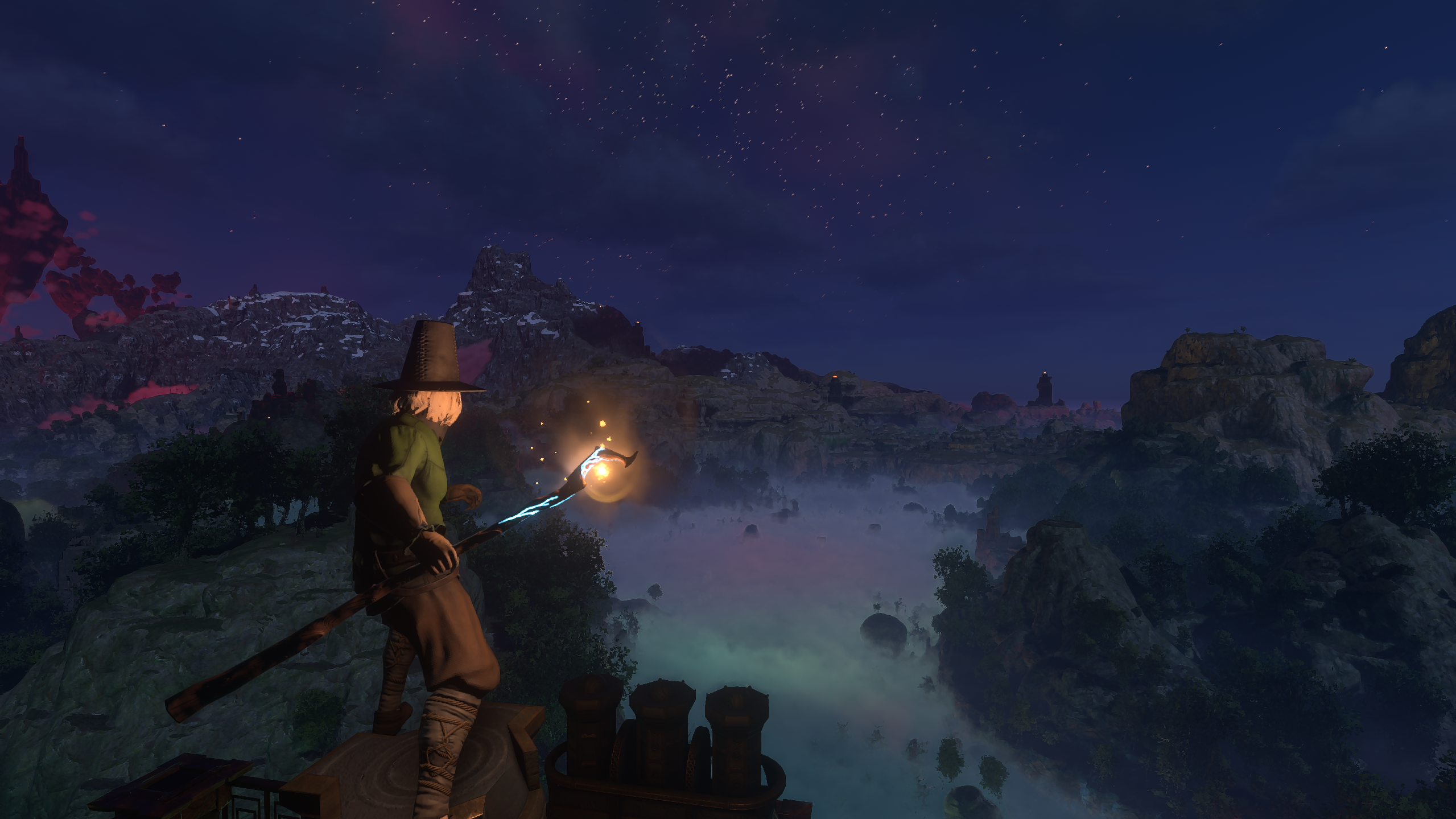Fireball spell casting Enshrouded