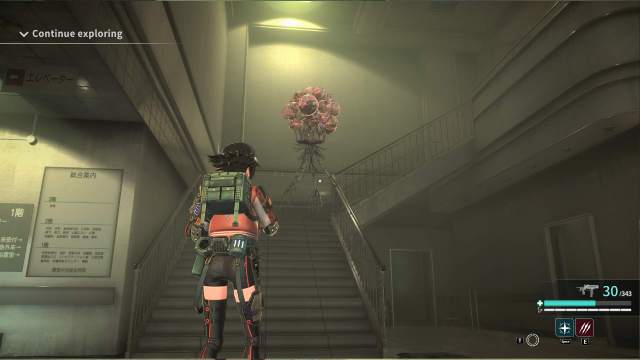 ANOMALITH aiming at enemy with SMG