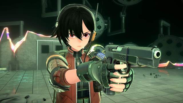 ANOMALITH main character pointing her gun