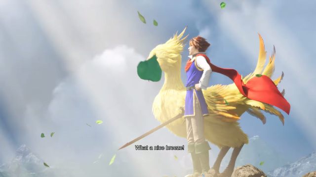 Final Fantasy Resonance Bartz HD resonance attack cutscene with Chocobo
