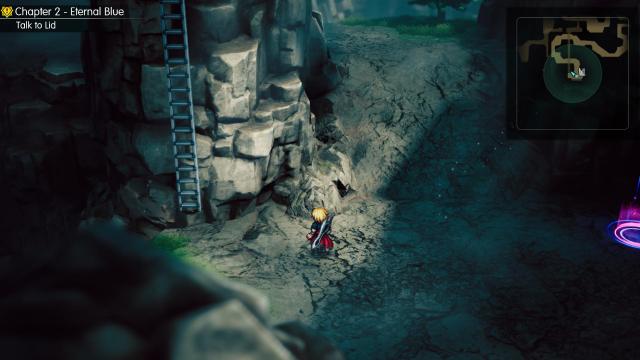 Final Fantasy Resonance chapter 2 Lid's shortcut ladder.