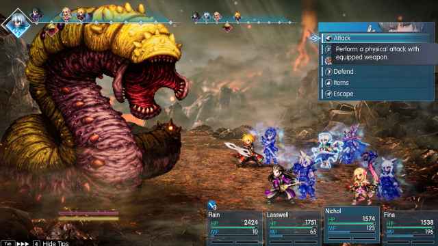 Final Fantasy Resonance chapter 4 fighting sandworm for EXP farm