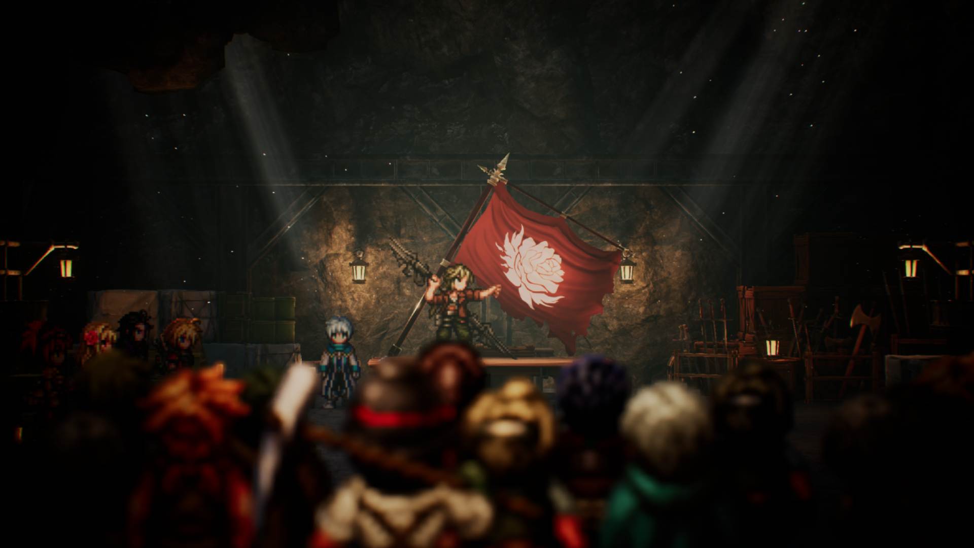Final Fantasy Resonance chapter 4 rebellion flag raise cutscene