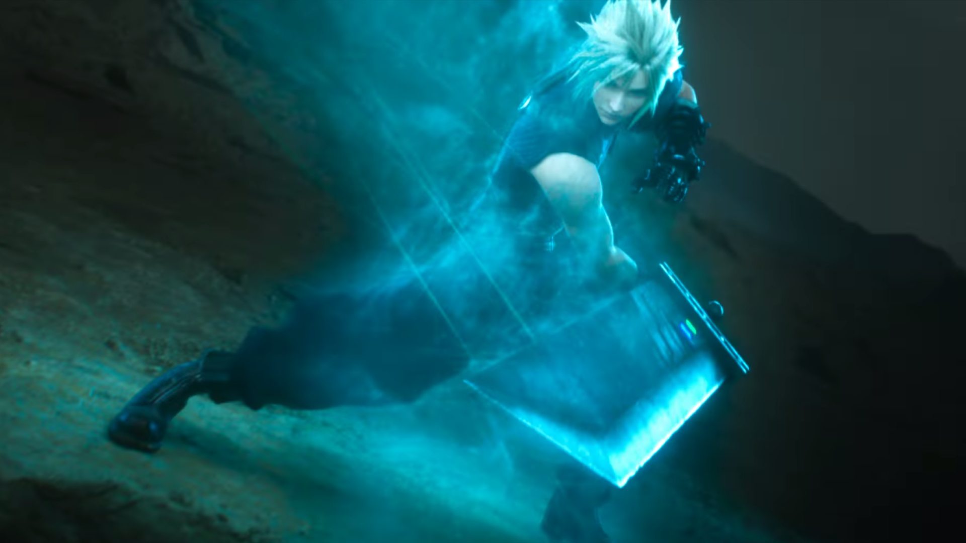 Final Fantasy Resonance Cloud Strife Vision Resonance ability blue aura around massive sword