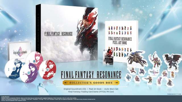 Final Fantasy Resonance collectors edition box and merchandise