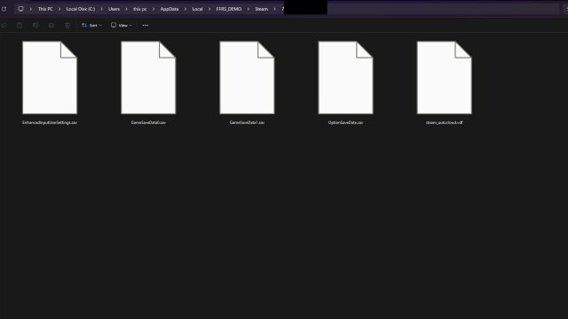 Final Fantasy Resonance Demo save data location windows explorer