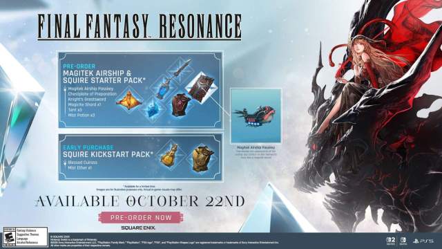Final Fantasy Resonance pre-order digital bonus items