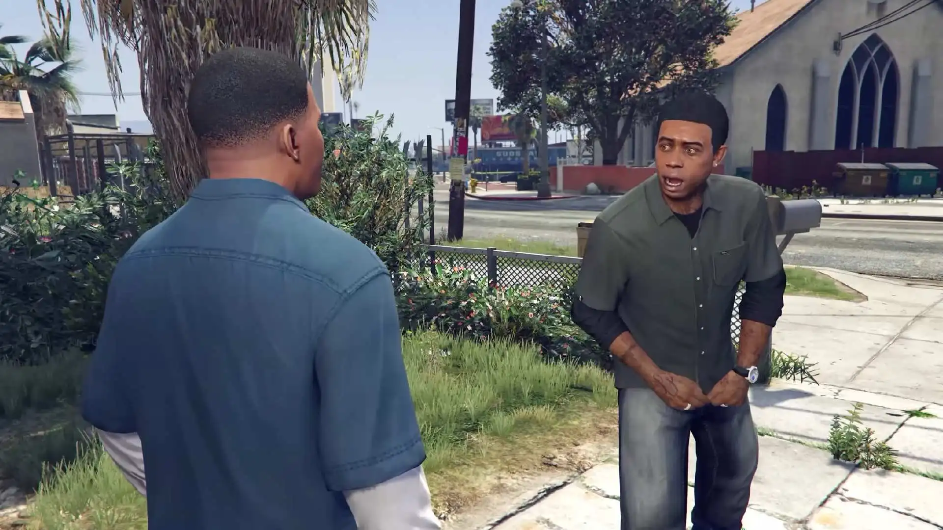 GTA V Franklin Lamar conversation cutscene