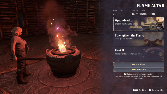 Enshrouded Flame Altar Menu