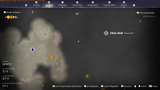 Elixir Well Location on Enshrouded Map