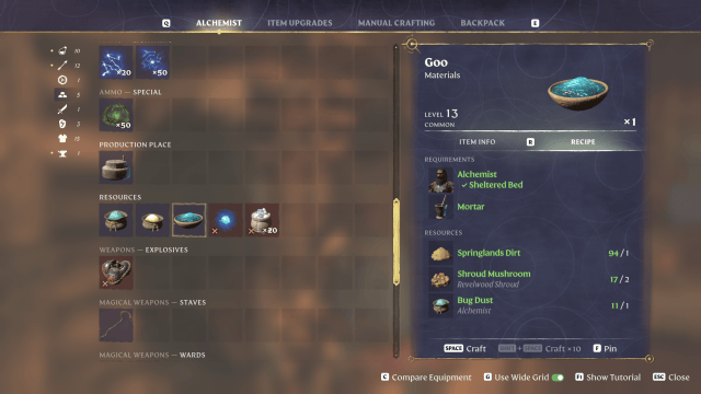 Goo Recipe in Enshrouded
