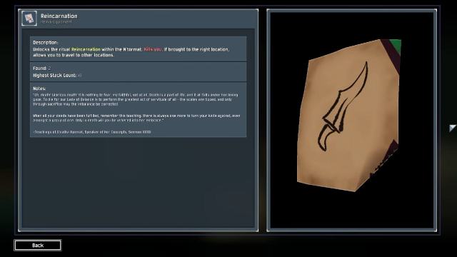 Risk of Rain 2 DLC Reincarnation Page item description