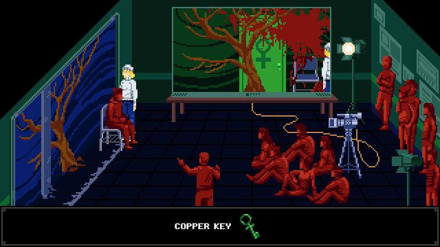 Tenebris Somnia Cinematography Class Projector puzzle copper key on chair
