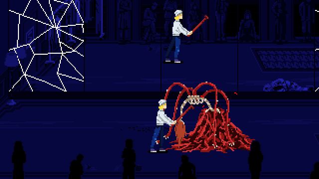 Tenebris Somnia Vitria boss fight attacking vitria with iron pipe