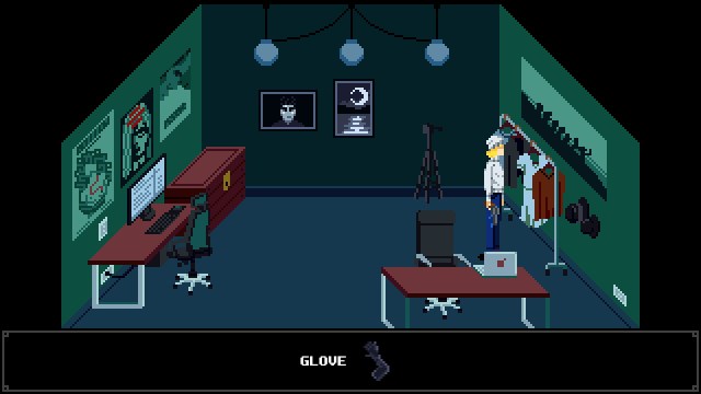 Tennebris Somnia grabbing glove from clothes