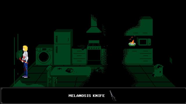 Tennebris Somnia melanosis knife in dark room