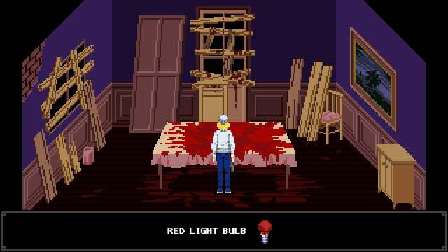 Tennebris Somnia red paint on table red light bulb acquired